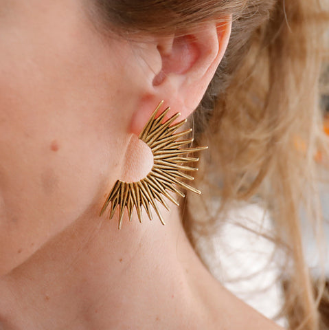 Golden Starburst Earrings