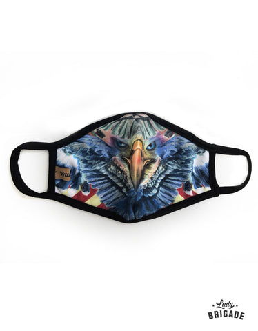 'Merica Bald Eagle Print Mask-Multilayered-USA Made