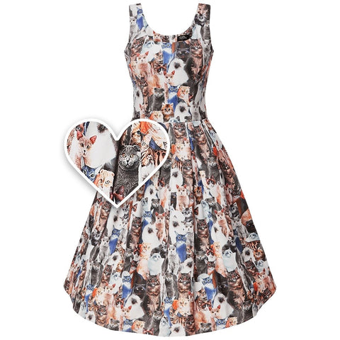 Printed Swing Cat Dress