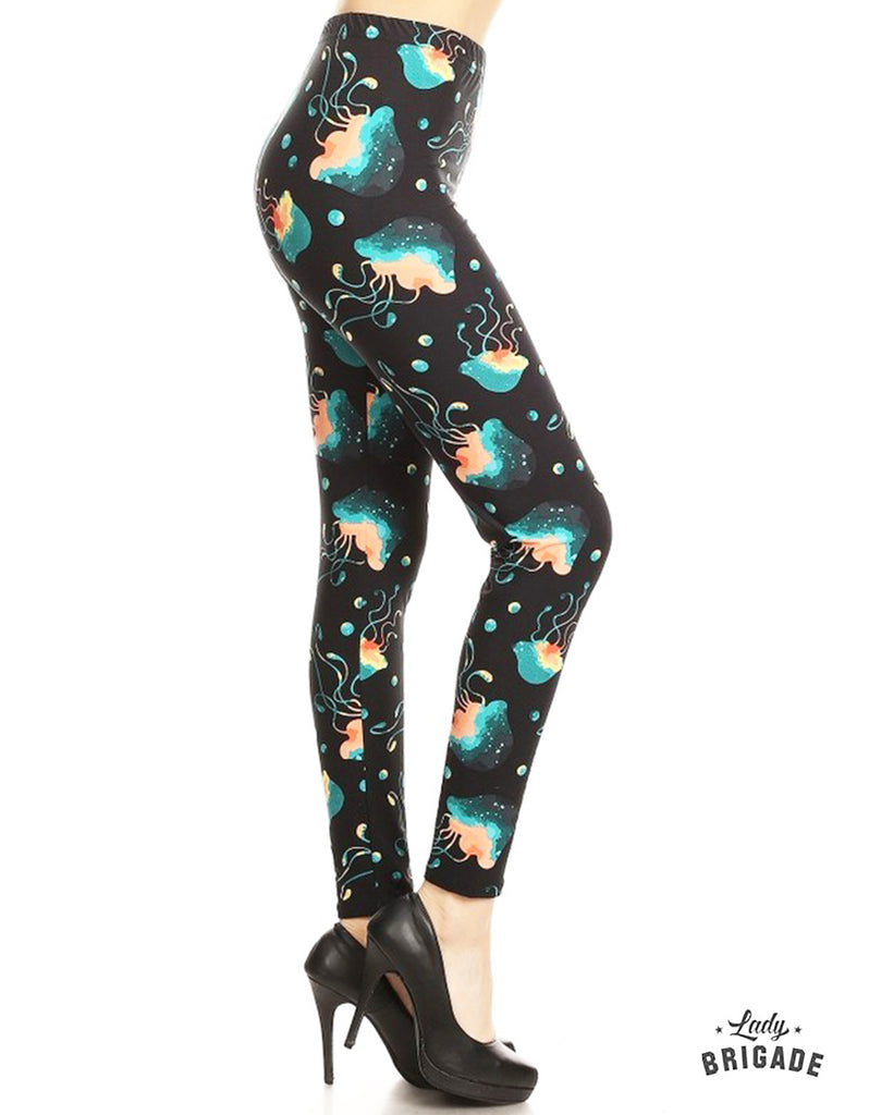 Jellyfish Leggings-High And Low Waisted & Super Soft