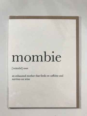 Mombie Definition Greeting Card