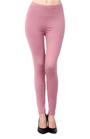 One Size Super Soft Solid Ankle Leggings with 3-inch Waistband