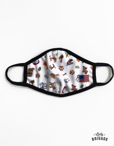 Puppy Adult Face Mask- Multilayered-USA Made