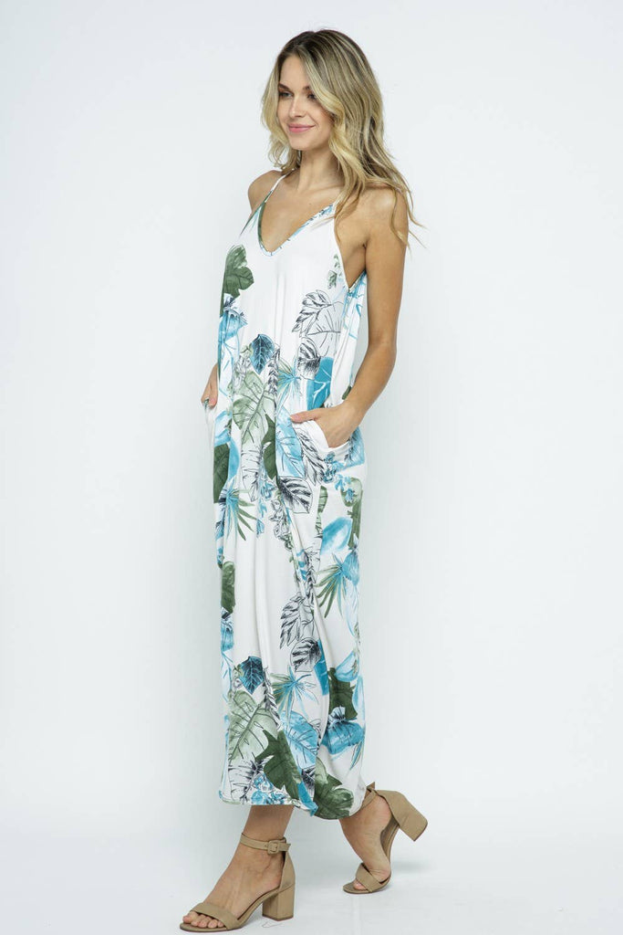 Floral Maxi Dress With Pockets - USA Made