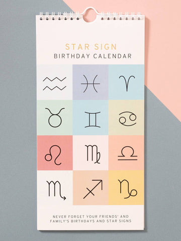 Star Sign Birthday Calendar