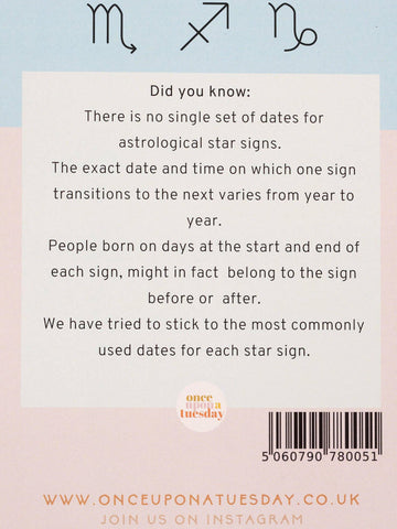 Star Sign Birthday Calendar