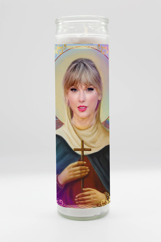 Parody Prayer Candle Featuring Taylor Swift