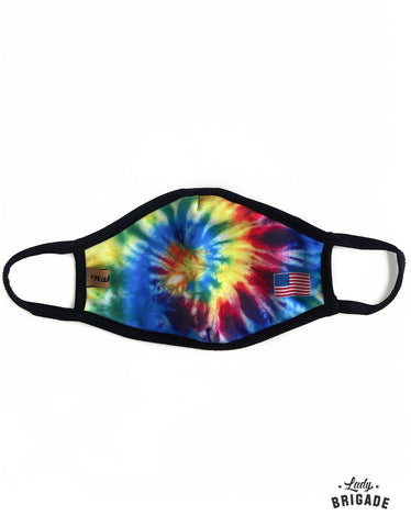 Tie-Dye Print Face Mask-Multilayered-USA Made