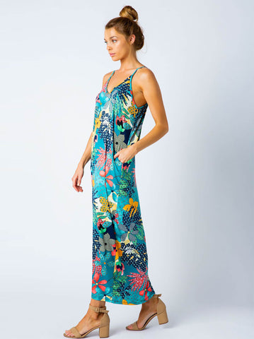 Garden Graphic Maxi Dress - USA Made