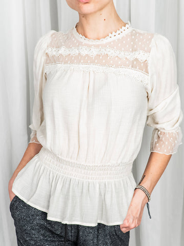 Cream Lace Blouse